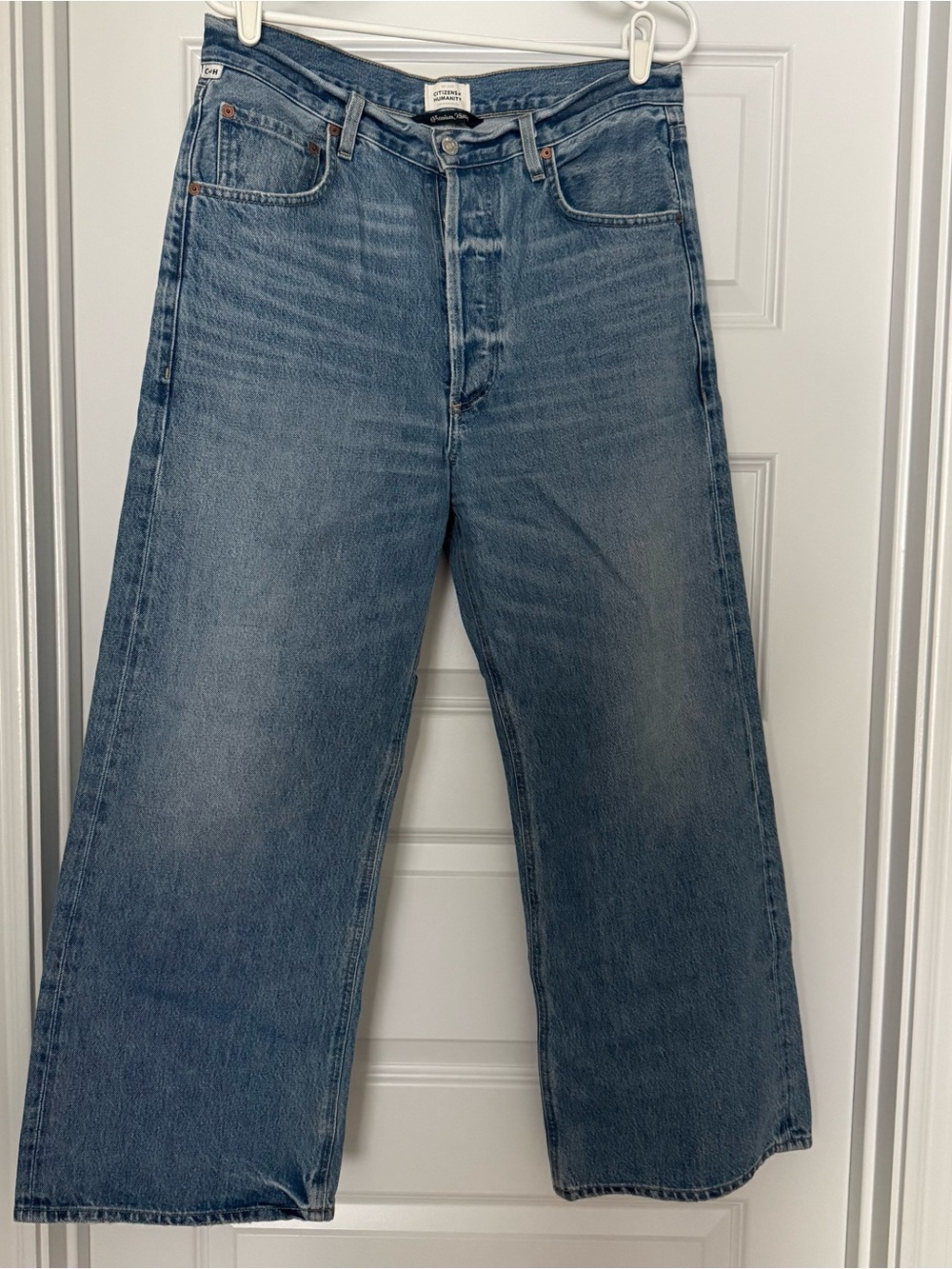 Citizens of Humanity Classic Wide-Leg Jeans in Light Blue, Size 29